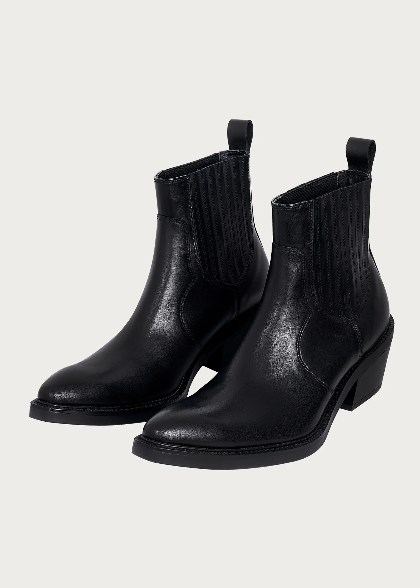 Chelsea boots Pointed-toe Calfskin Obsidian black - Image 3