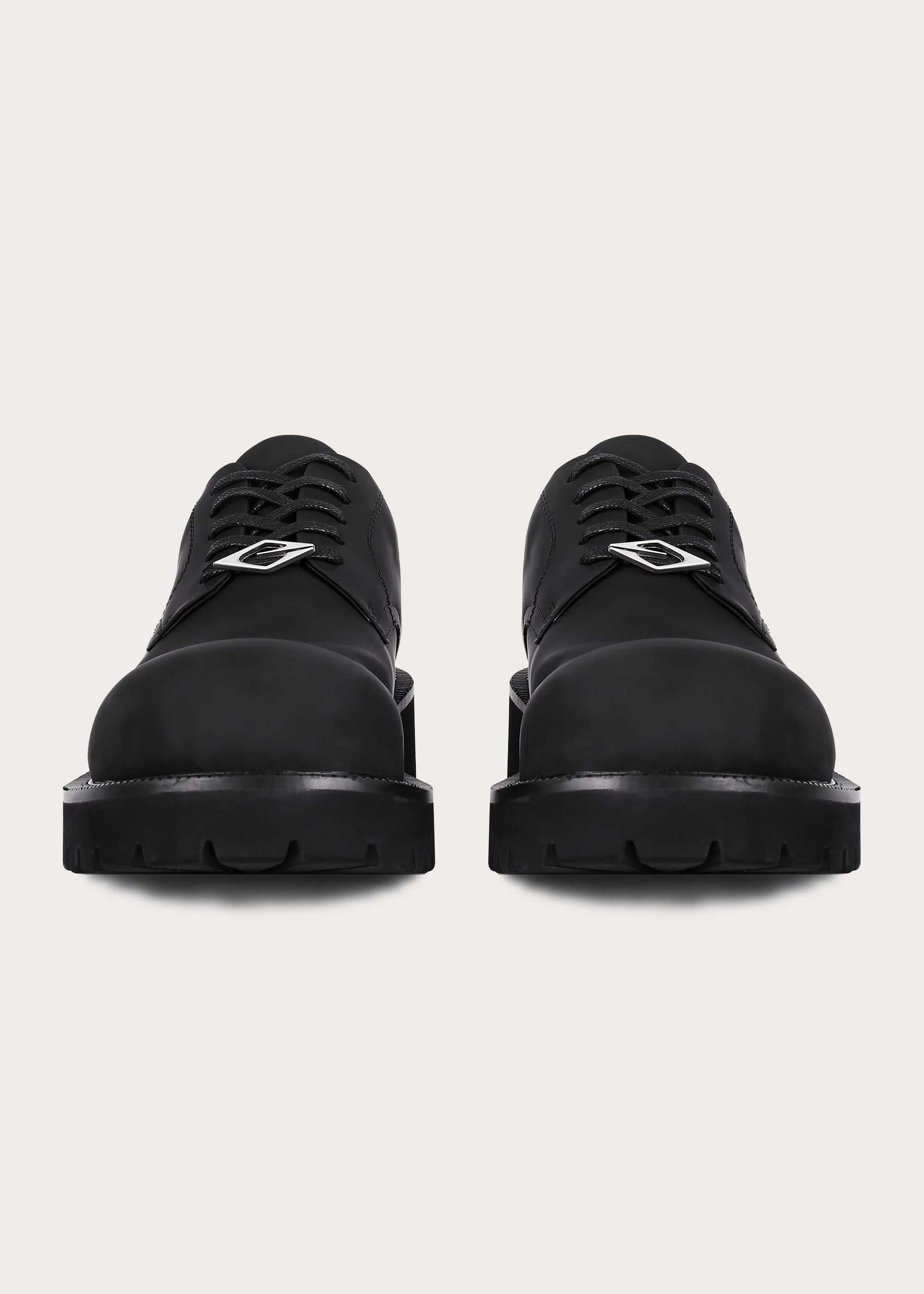 Derby shoes Chunky Round-toe Matte black - Image 3