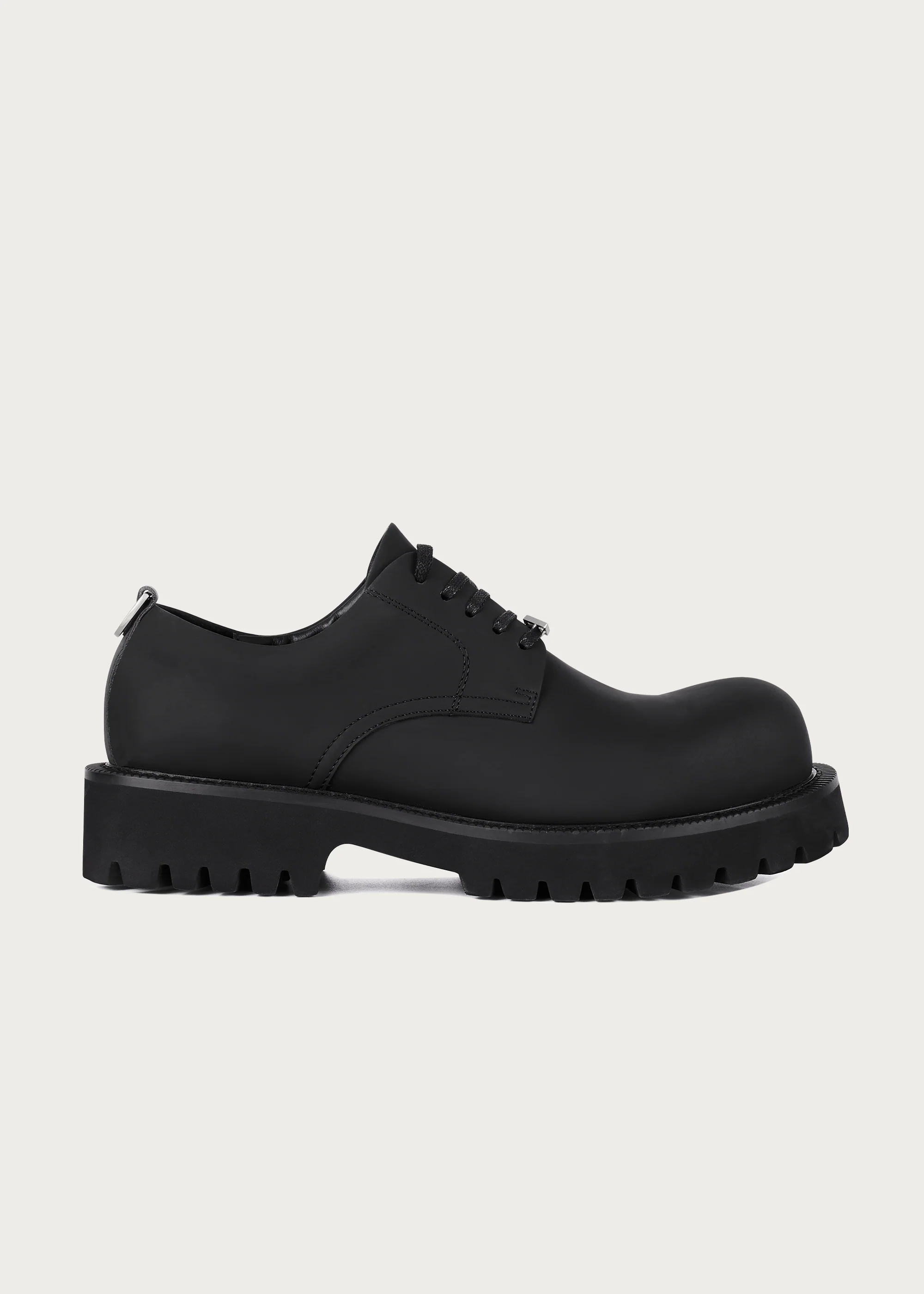 Derby shoes Chunky Round-toe Matte black - Image 4