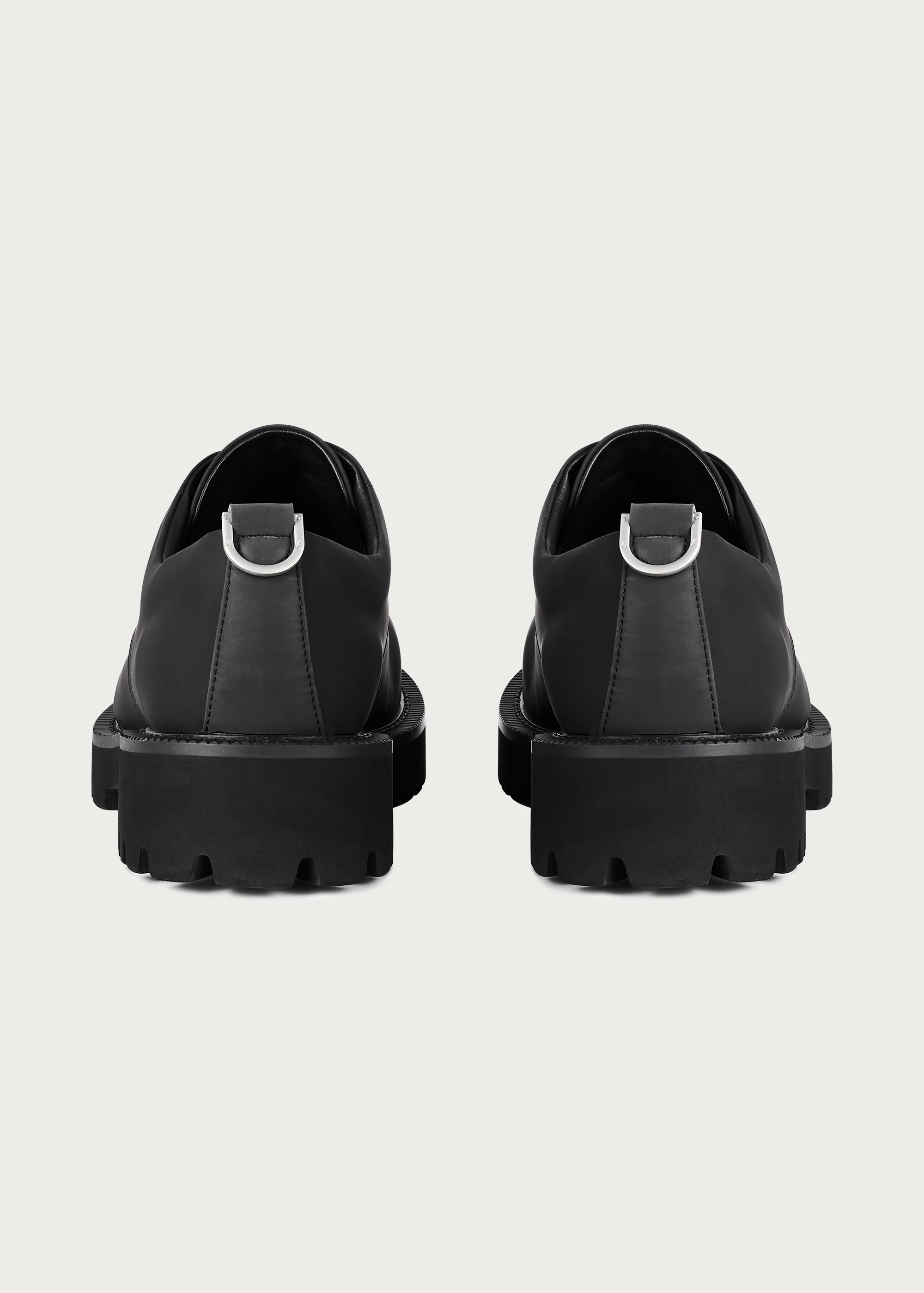 Derby shoes Chunky Round-toe Matte black - Image 6