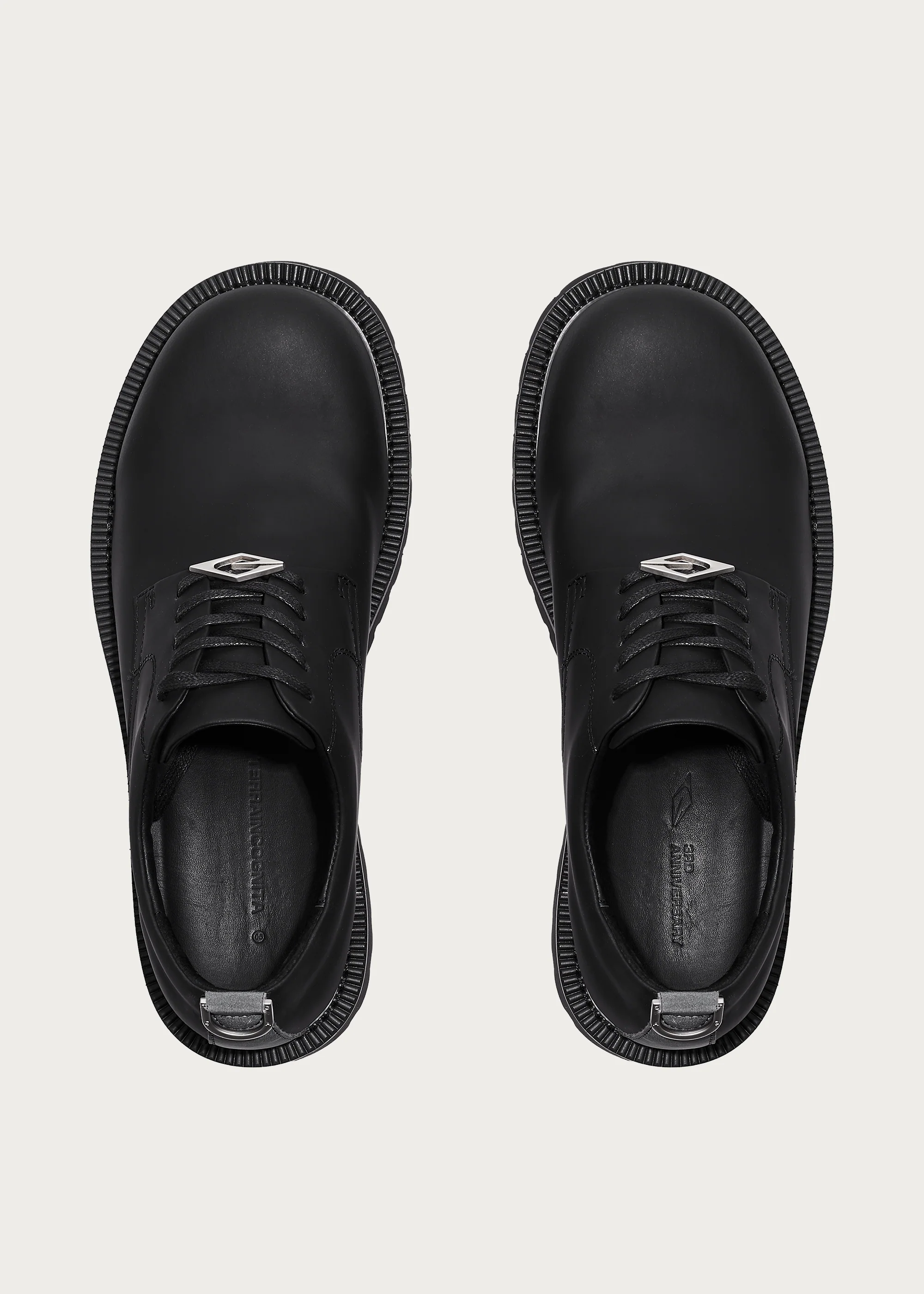 Derby shoes Chunky Round-toe Matte black - Image 7